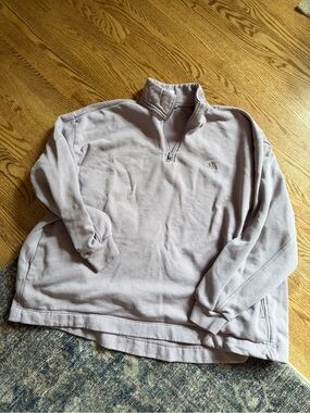 adidas Light Mauve Quarter-Zip Sweater